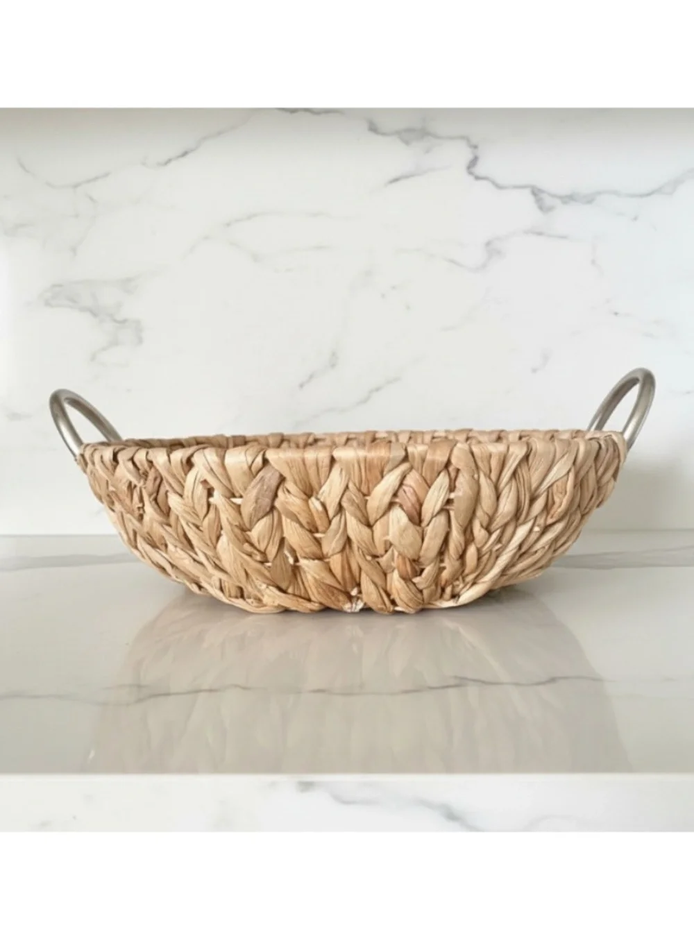 Handcrafted Braided Water Hyacinth Basket